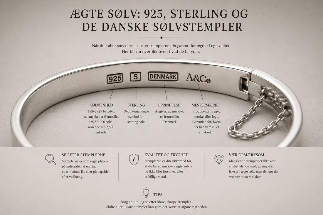 Ægte sølv: 925, sterling og stempler | Relique